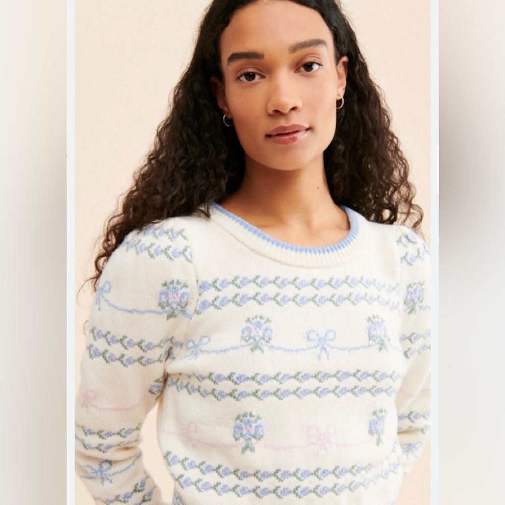 LoveShackFancy Dolana Crop Pullover Sweater - Picture 7 of 14